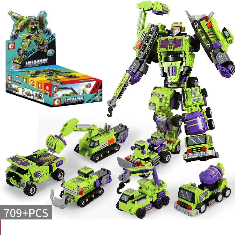 Steel Mecha Product Becomes Hercules 6-in-1 Puzzle Assembly Building Block Toy