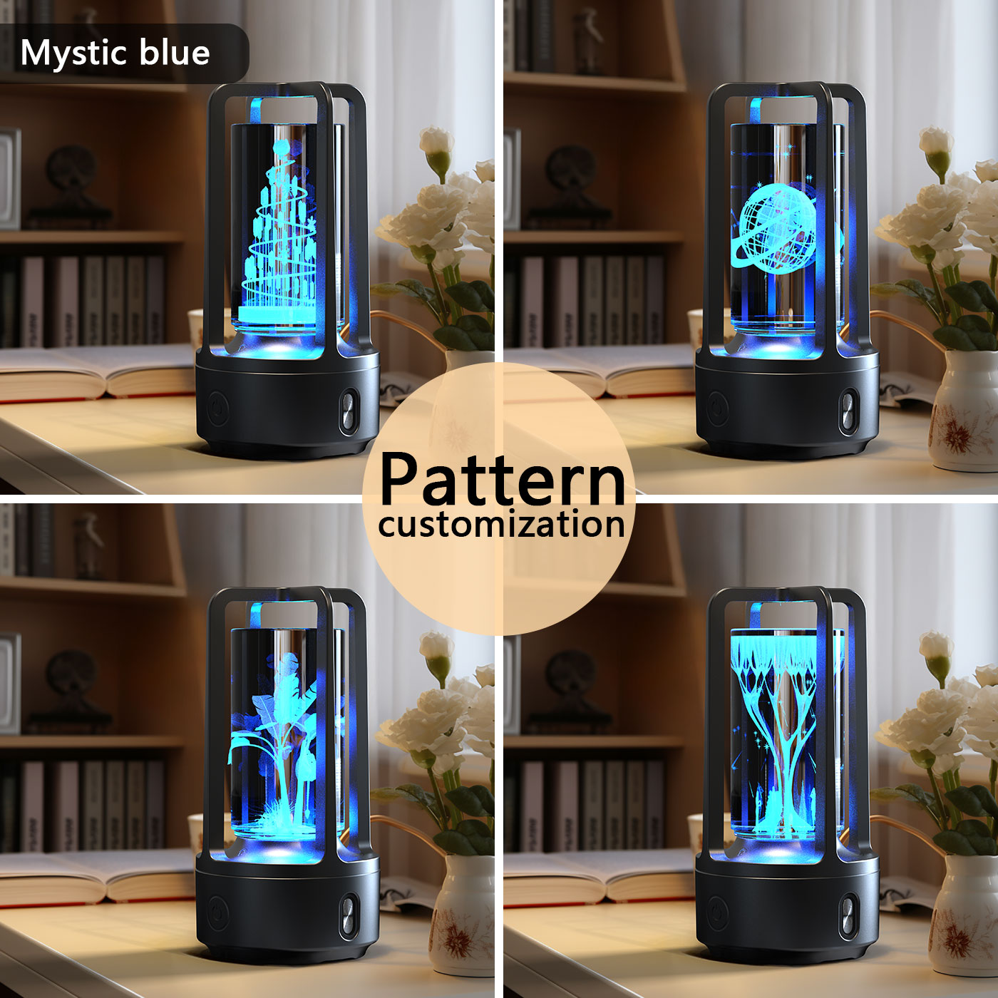 Creative 2 In 1 Audio Acrylic Crystal Lamp And Bluetooth Speaker,Night Lamp