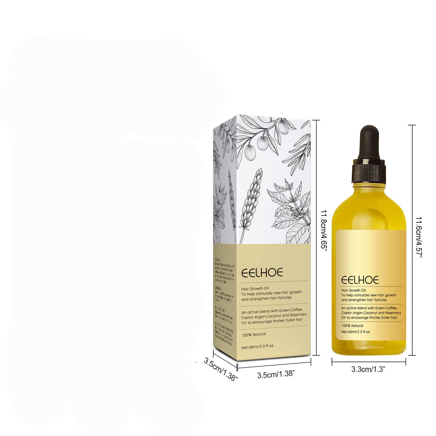Rosemary Dense Hair Essential Oil for Repairing Damage, Preventing Hair Loss, and Softening Hair