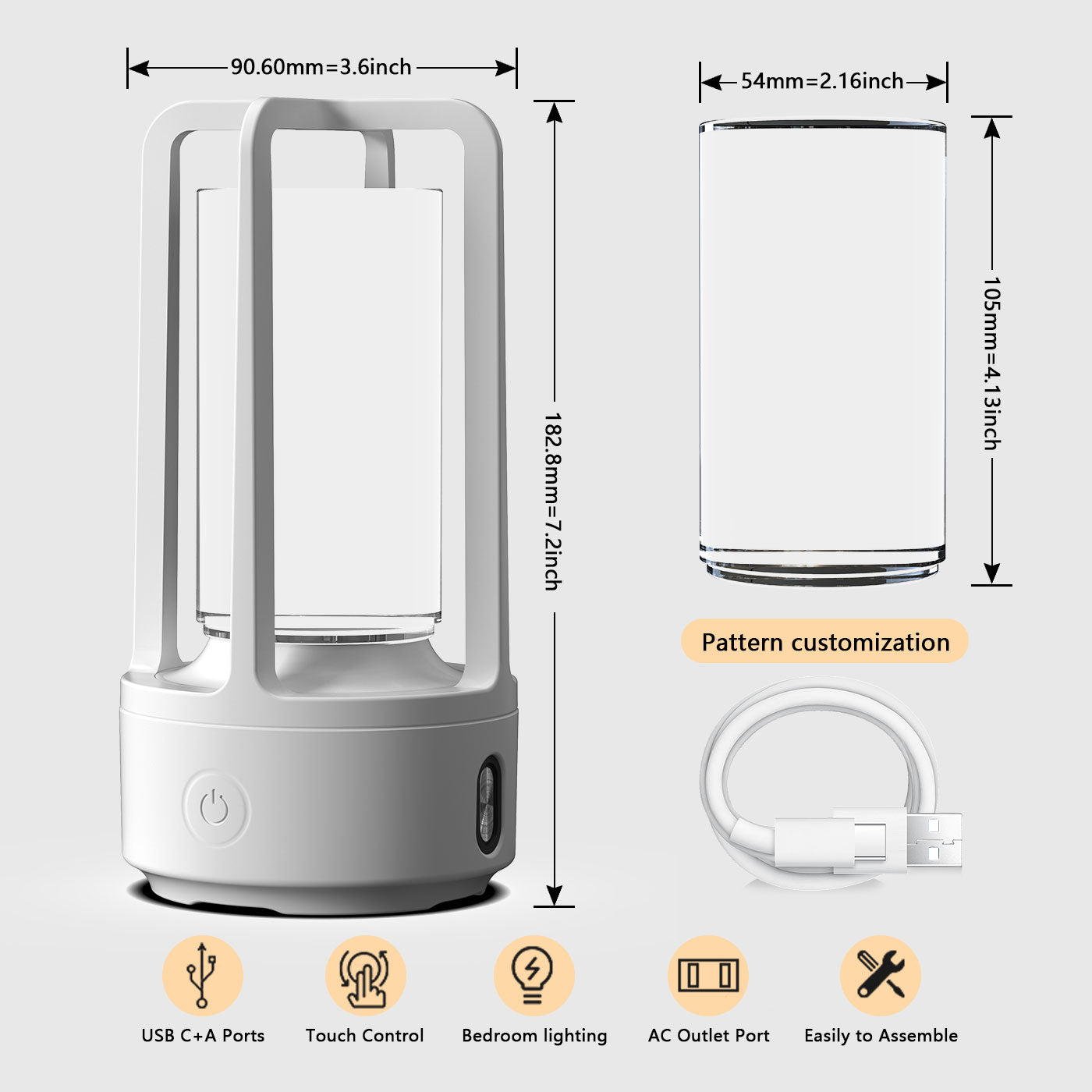 Creative 2 In 1 Audio Acrylic Crystal Lamp And Bluetooth Speaker,Night Lamp