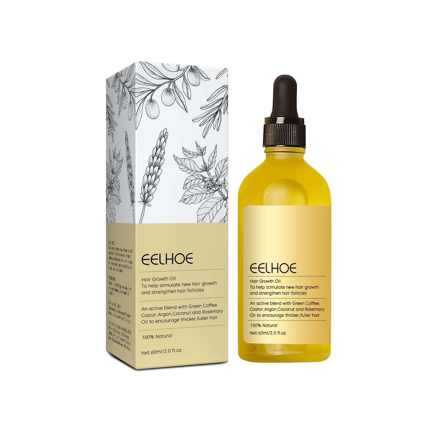 Rosemary Dense Hair Essential Oil for Repairing Damage, Preventing Hair Loss, and Softening Hair