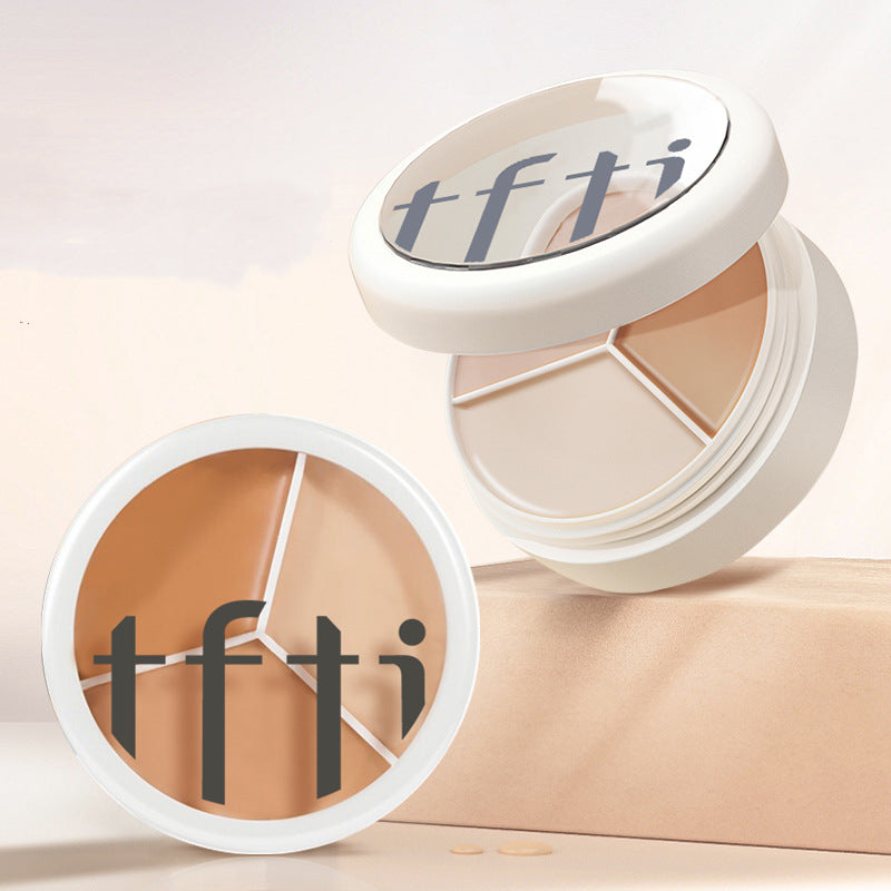 TFTI Three Colors Concealer: Concealer Palette for Covering Facial Spots, Acne Marks, and Dark Circles.
