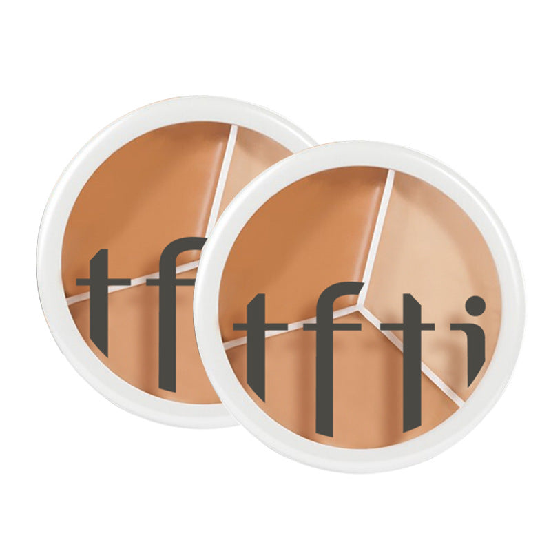 TFTI Three Colors Concealer: Concealer Palette for Covering Facial Spots, Acne Marks, and Dark Circles.