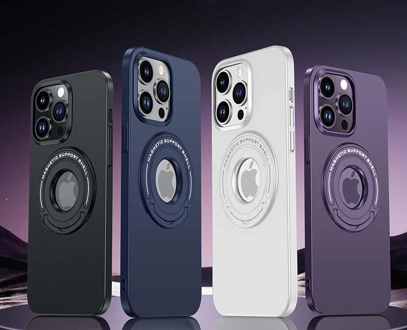 Applicable Bracket Shell New IPhone 13 Mobile Phone Shell Invisible Bracket Skin-friendly Magnetic Suction IPhone14 Protective Case Pro