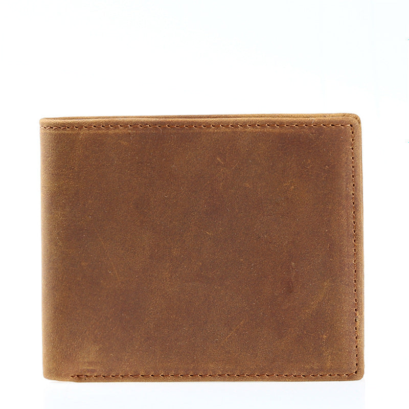 Horse Leather Men Wallet Leather Wallet Men Ultra-Thin Casual Short Wallet