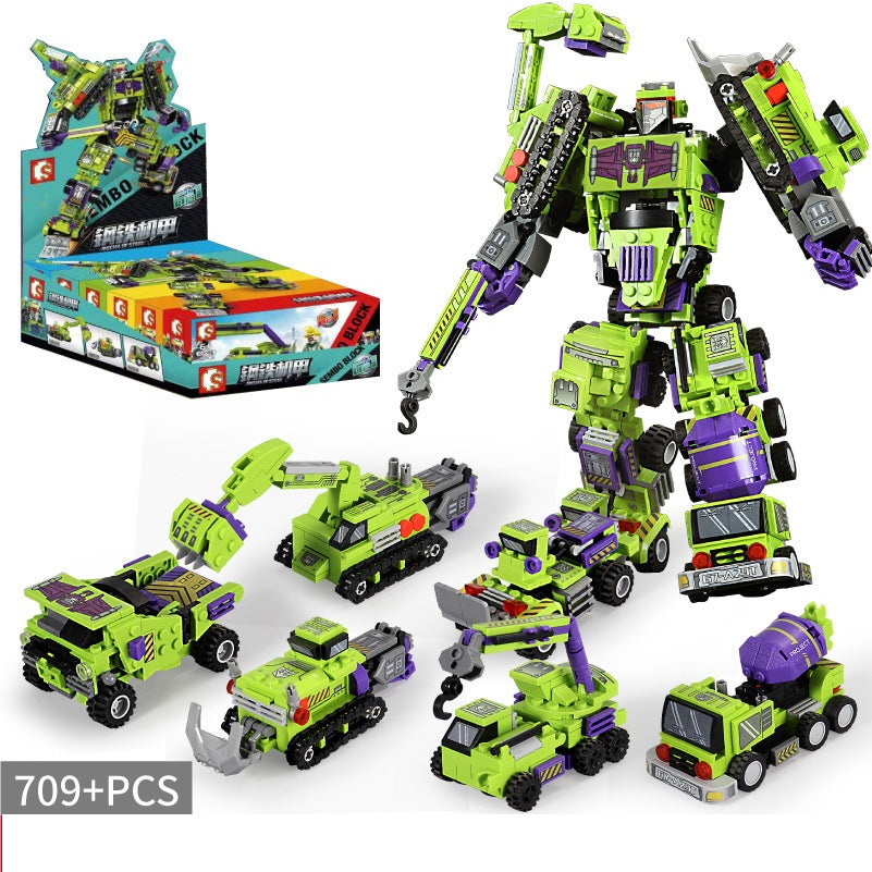 Steel Mecha Product Becomes Hercules 6-in-1 Puzzle Assembly Building Block Toy