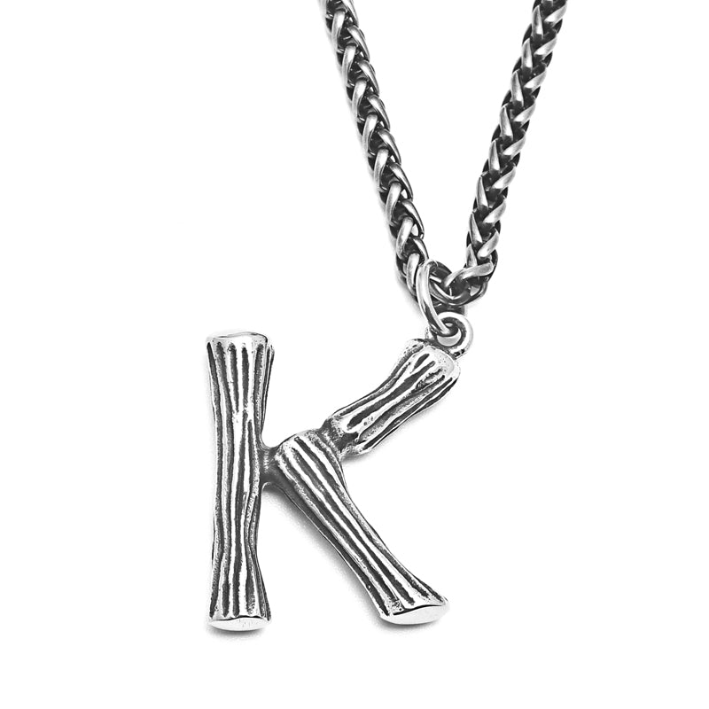 26 English Alphabet Necklace Men's Trendy Men