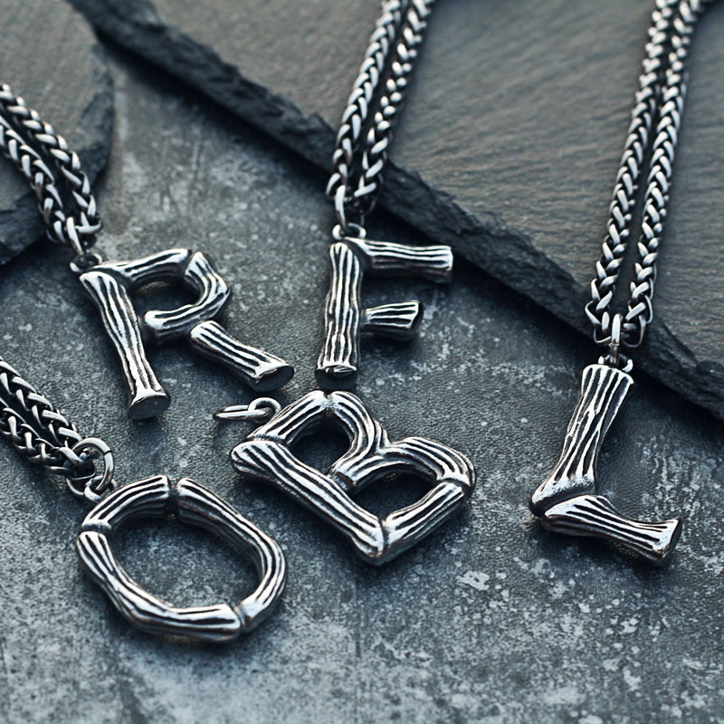 26 English Alphabet Necklace Men's Trendy Men