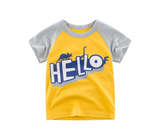 Children's Wear 2021 Summer New Korean Children's Boys Cotton T-shirt Men's Treasure In Children's Short Sleeves