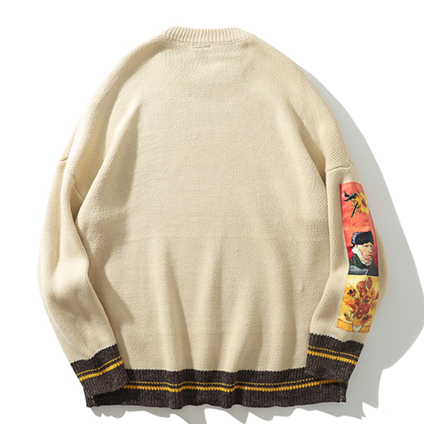 Patchwork crew neck sweater