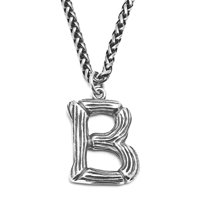 26 English Alphabet Necklace Men's Trendy Men