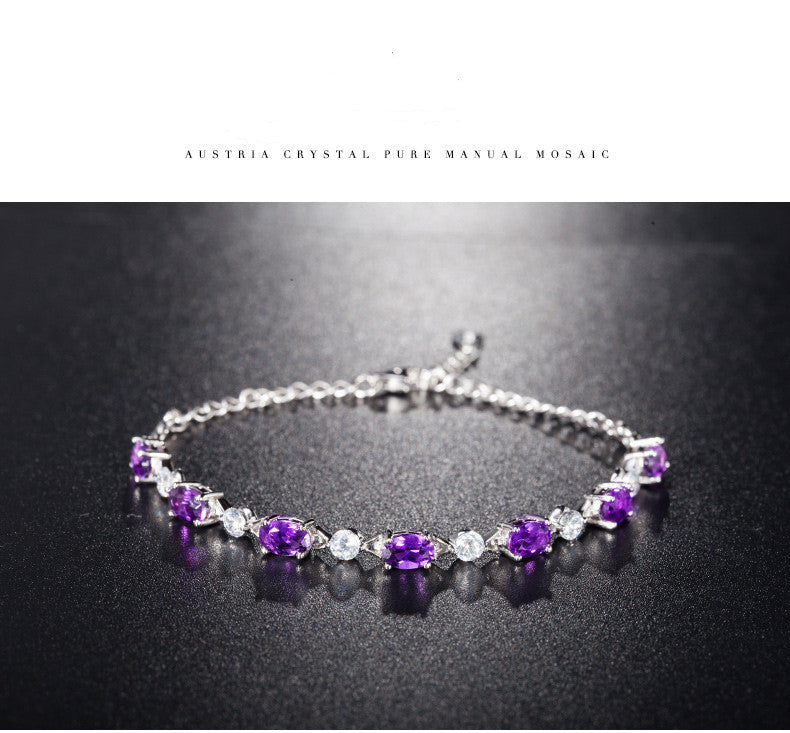 Silver Bracelet Amethyst