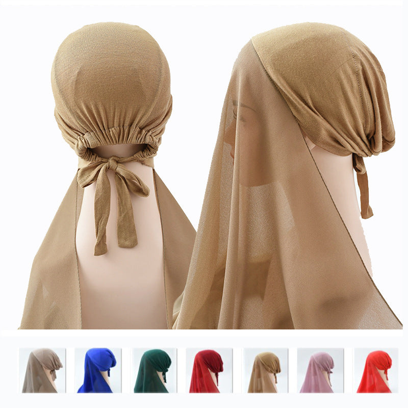 Sunscreen Veil Malaysian Hijab Middle East Adjustable Hat