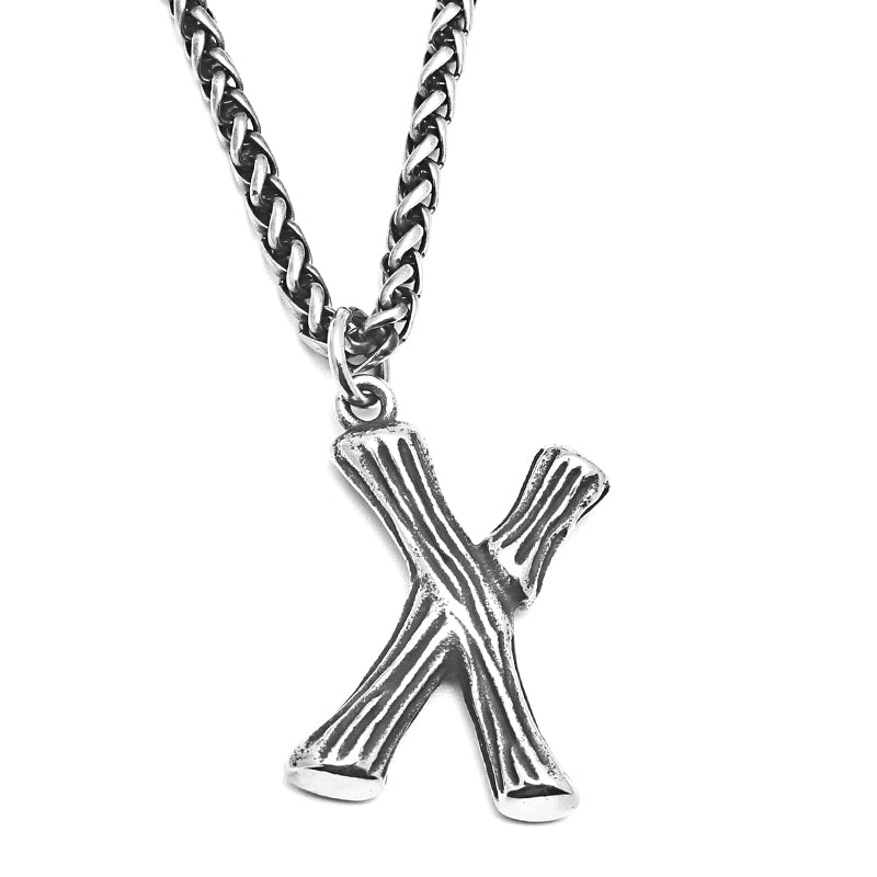 26 English Alphabet Necklace Men's Trendy Men