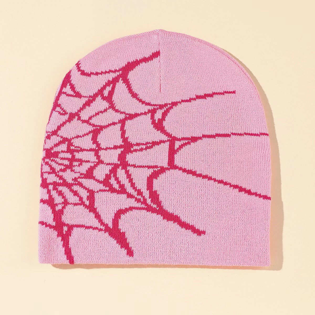 Spider Web Jacquard Knitted Hat Cold Protection In Autumn And Winter