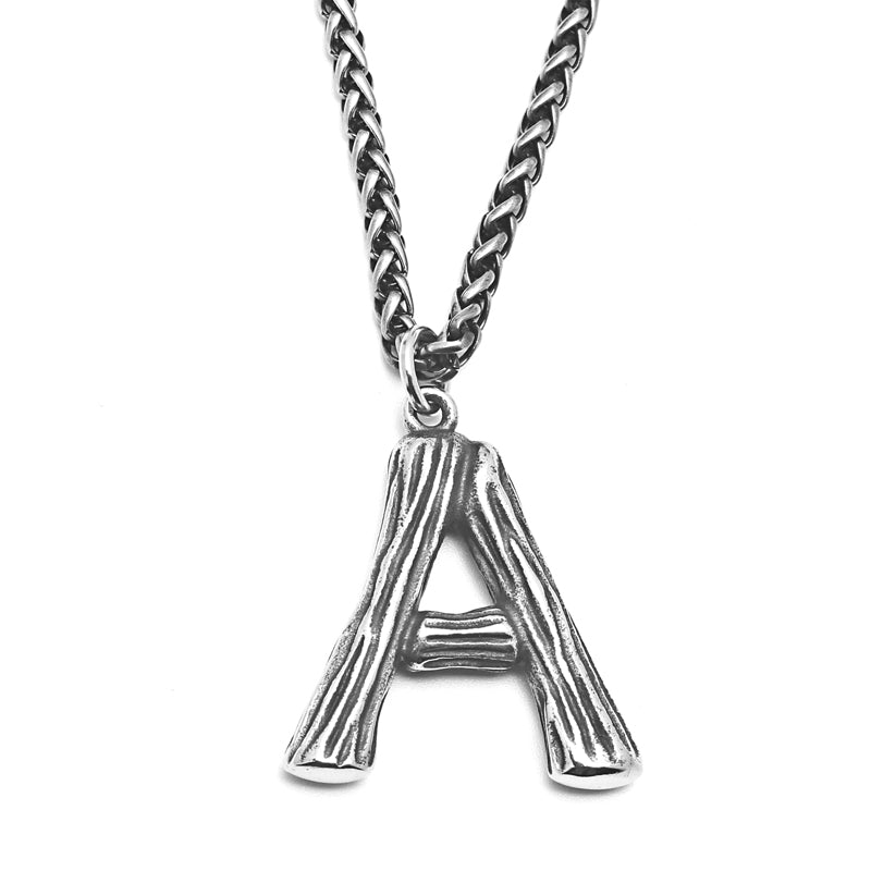 26 English Alphabet Necklace Men's Trendy Men