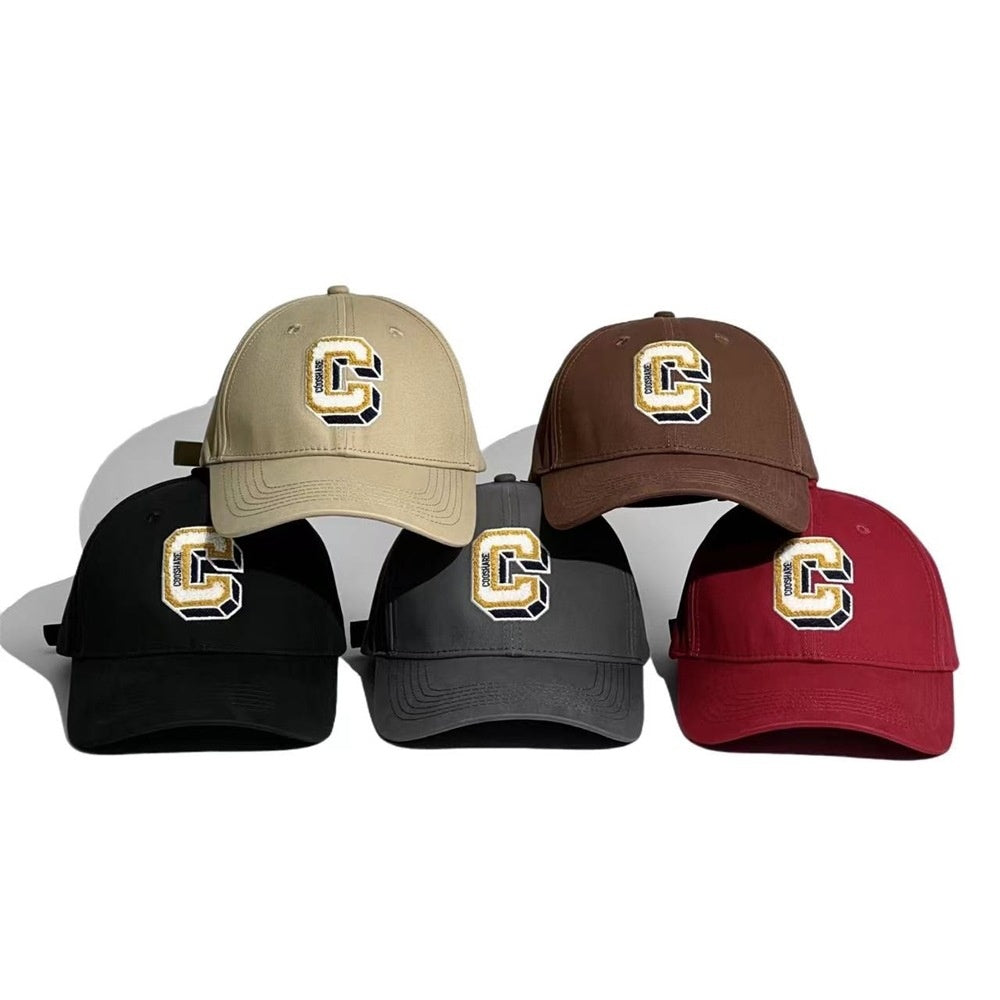 C Letter Hard Crown Baseball Cap Female