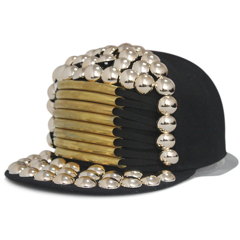 European And American Harajuku Style Hat Nail Cross Skull Rivet