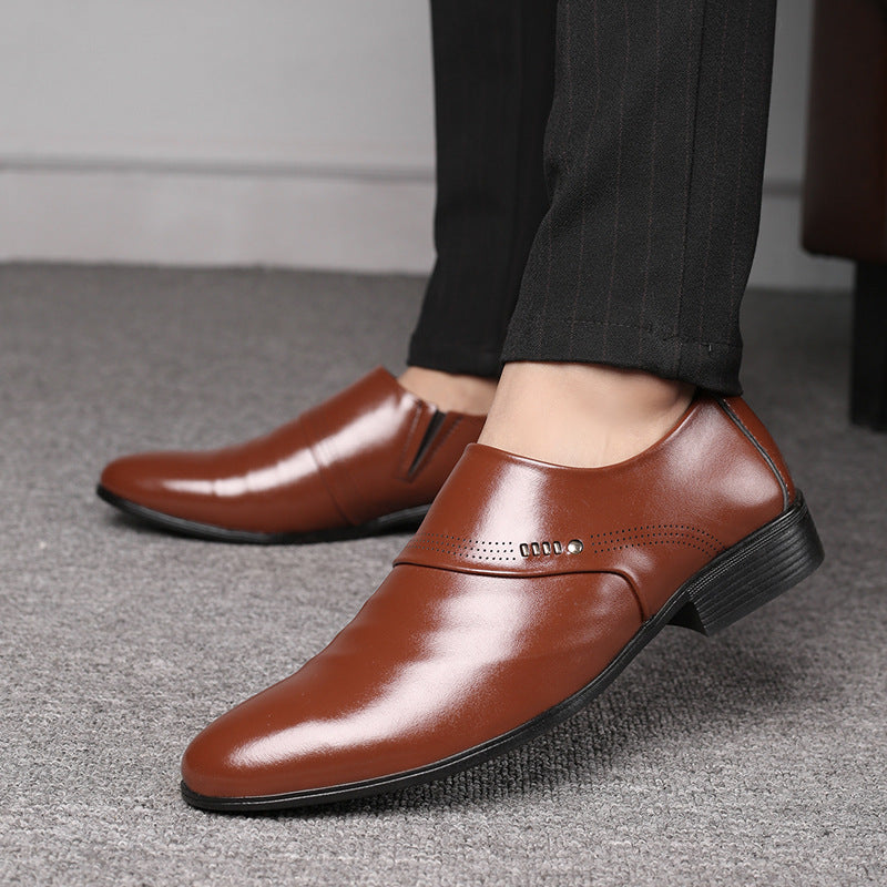 Casual pointed toe shoes men leather shoes men