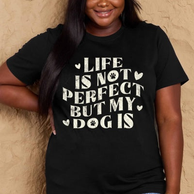 Simply Love Full Size Dog Slogan Graphic Cotton T-Shirt