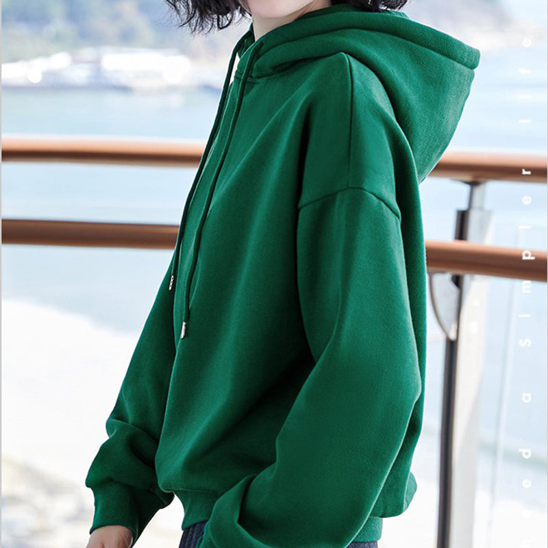 Loose crew neck hoodie