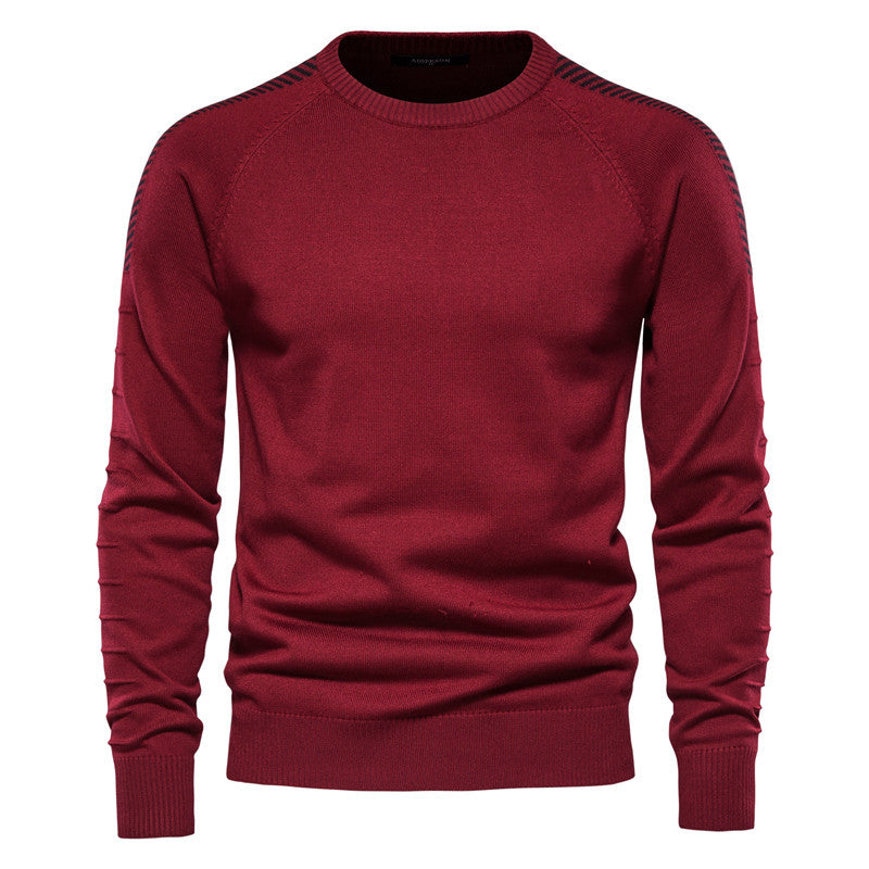 Men Casual Crew Neck Plus Size Sweater