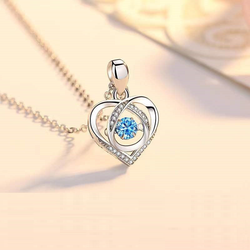 Silver 925 Heart-shaped luxury Necklace for Women