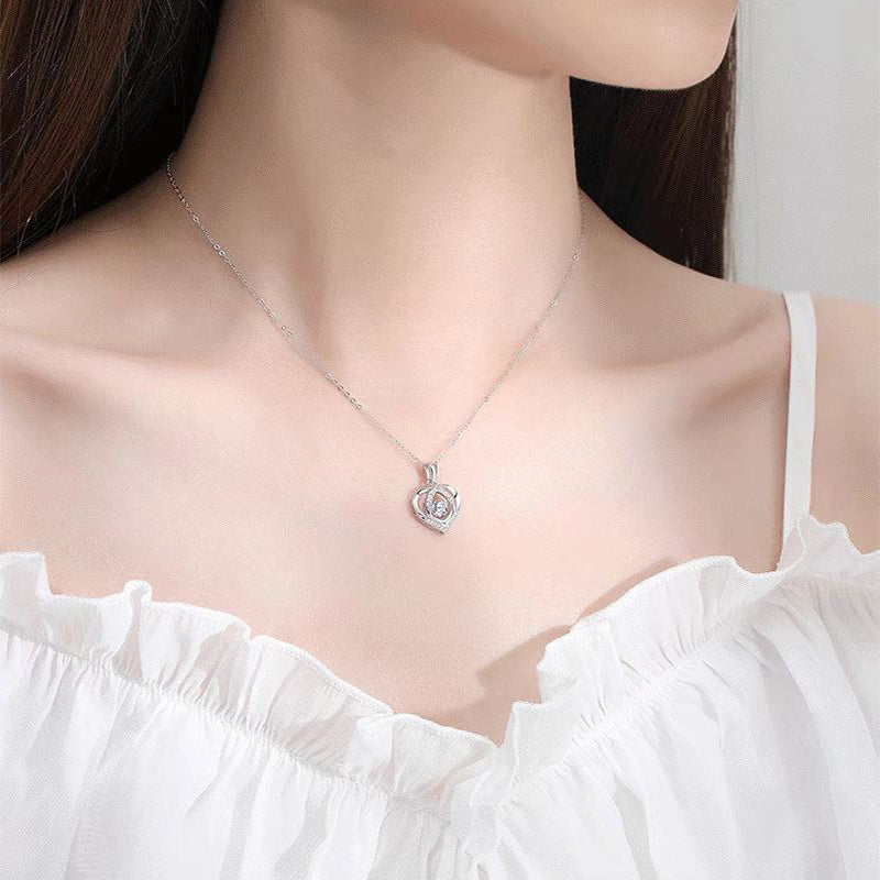 Silver 925 Heart-shaped luxury Necklace for Women