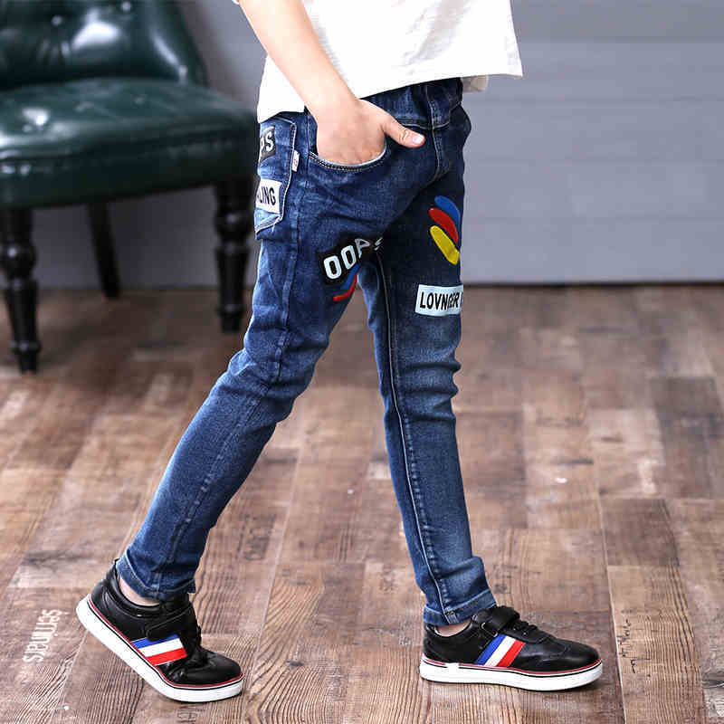 Boys Jeans Autumn And Winter New One-piece Velvet