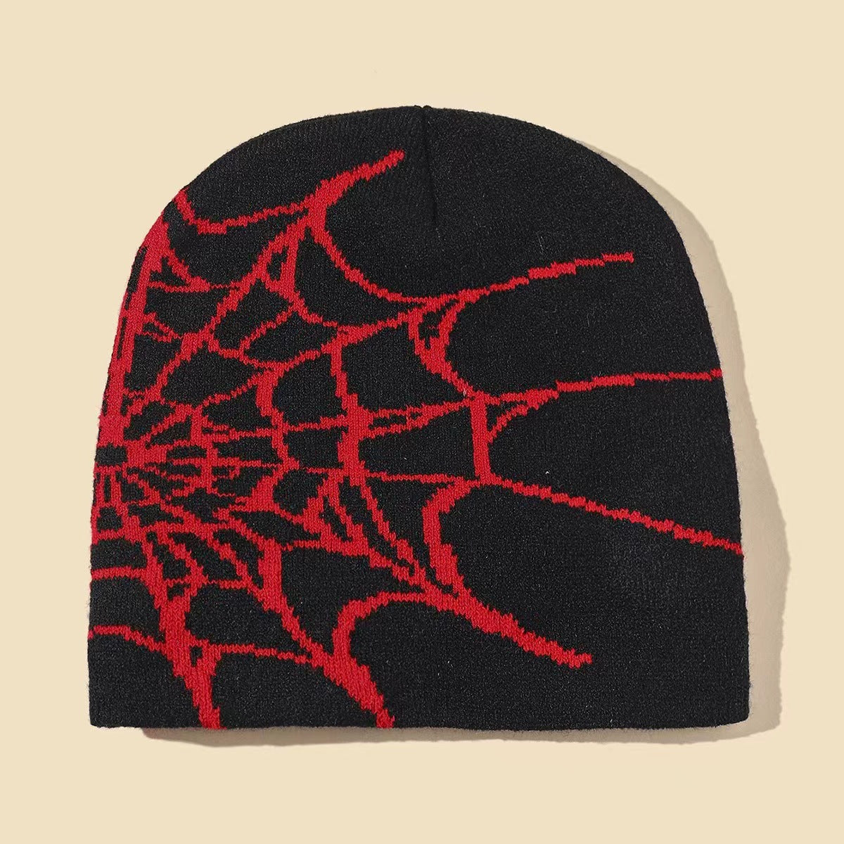 Spider Web Jacquard Knitted Hat Cold Protection In Autumn And Winter