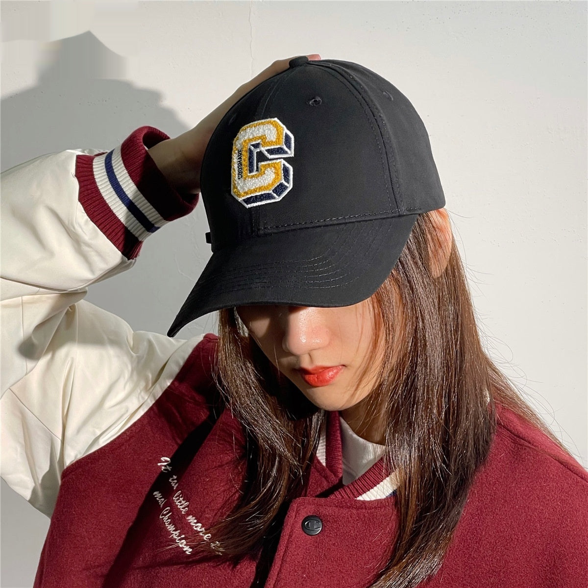 C Letter Hard Crown Baseball Cap Female