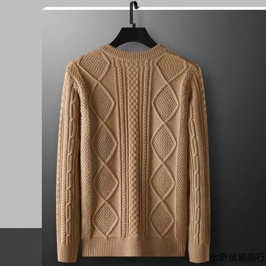 High-end Thickened V-neck Autumn And Winter Thermal Base Sweater