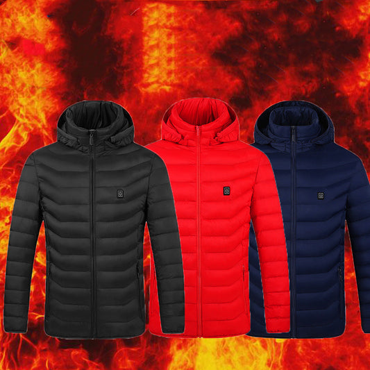 Smart Couples Jacket featuring constant temperature control, insulated with USB-powered electric heating