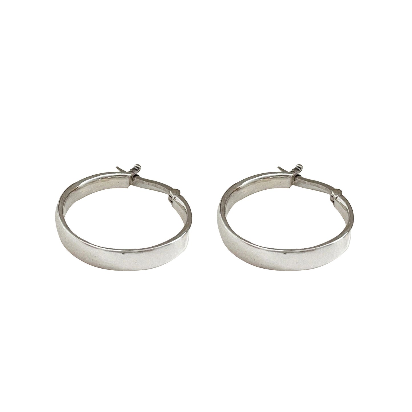 S925 Sterling Silver Big Hoop Earrings