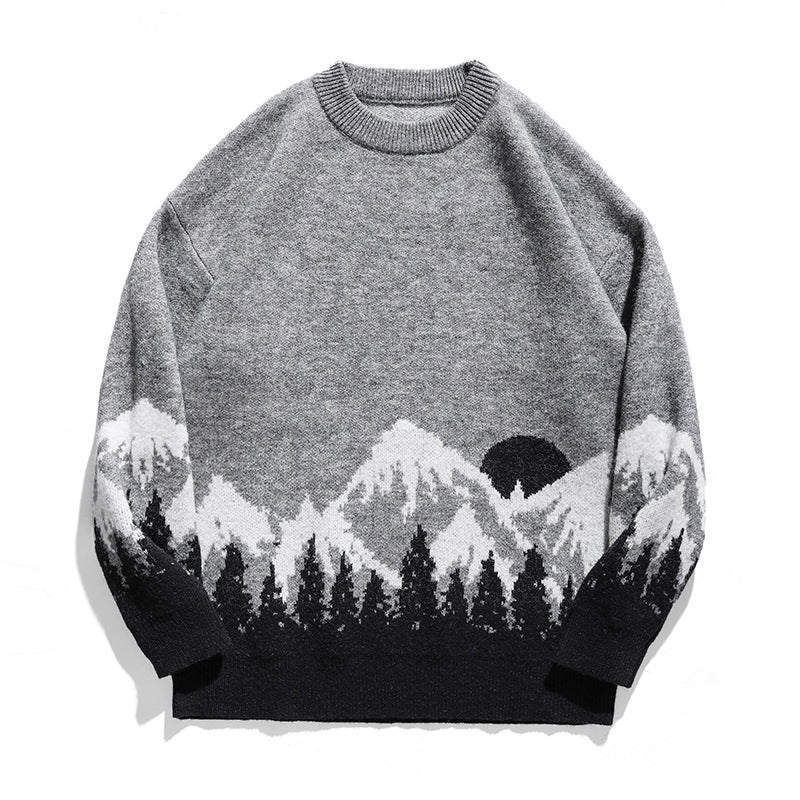 Plus Size Men's Autumn And Winter Crew Neck Sweater Men