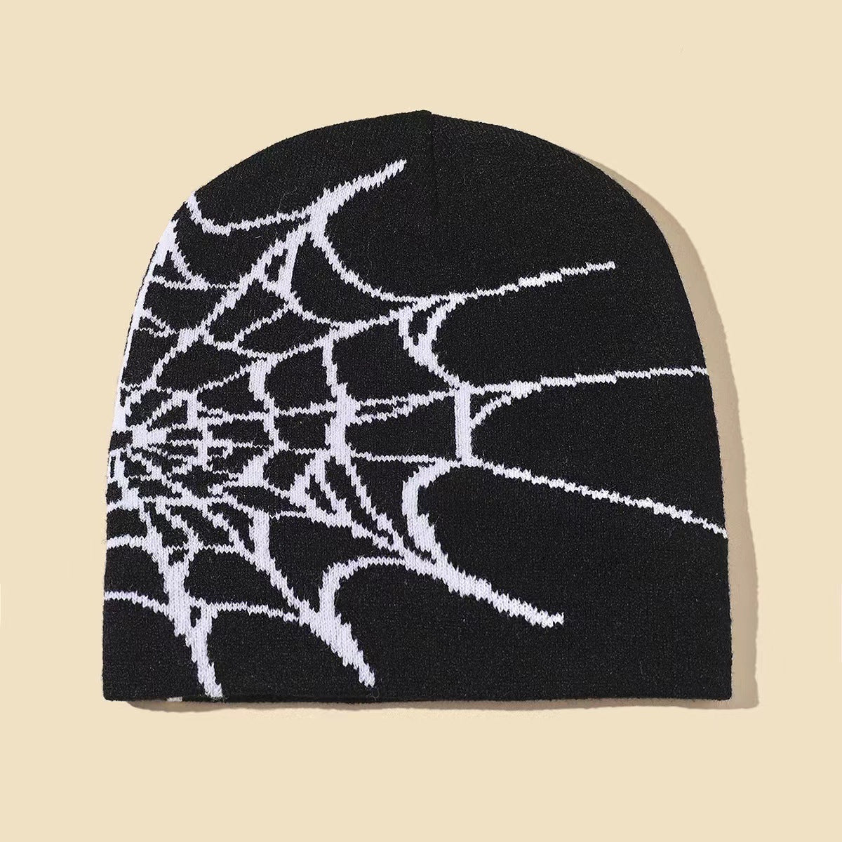 Spider Web Jacquard Knitted Hat Cold Protection In Autumn And Winter