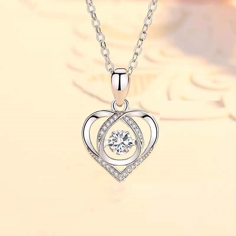 Silver 925 Heart-shaped luxury Necklace for Women