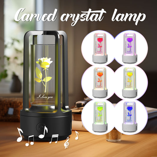 Creative 2 In 1 Audio Acrylic Crystal Lamp And Bluetooth Speaker,Night Lamp